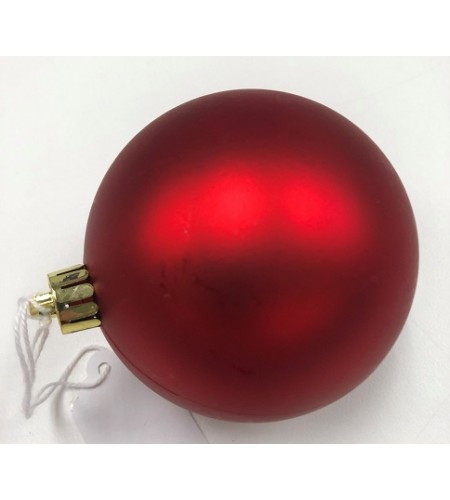 80MM RED MATT BAUBLE  